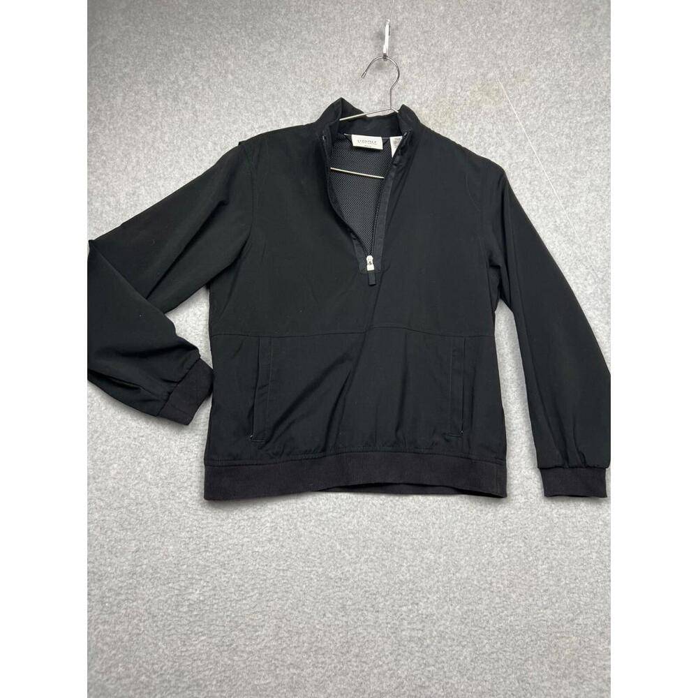 Lizgolf Liz Claiborne Womens Pullover Windbreaker Jacket Petite S Black Outdoor